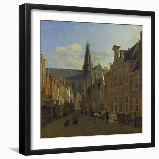 Street in Haarlem, C. 1680-Gerrit Adriaensz Berckheyde-Framed Giclee Print