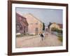 Street in Hokksund, 1891-Fritz Thaulow-Framed Giclee Print