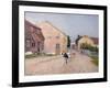 Street in Hokksund, 1891-Fritz Thaulow-Framed Giclee Print