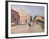 Street in Hokksund, 1891-Fritz Thaulow-Framed Giclee Print