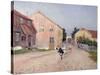 Street in Hokksund, 1891-Fritz Thaulow-Stretched Canvas