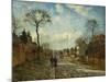 Street in Louveciennes, 1872-Camille Pissarro-Mounted Giclee Print