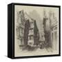 Street in Morlaix, Brittany-null-Framed Stretched Canvas