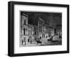 Street in Newcastle Upon Tyne Lit by Swan Incandescent Electric Lamps, 1883-null-Framed Giclee Print