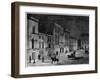 Street in Newcastle Upon Tyne Lit by Swan Incandescent Electric Lamps, 1883-null-Framed Giclee Print