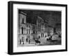 Street in Newcastle Upon Tyne Lit by Swan Incandescent Electric Lamps, 1883-null-Framed Giclee Print