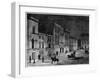 Street in Newcastle Upon Tyne Lit by Swan Incandescent Electric Lamps, 1883-null-Framed Giclee Print