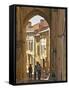 Street in Old Medieval Village of Saint Emilion, Bordeaux, France-Per Karlsson-Framed Stretched Canvas