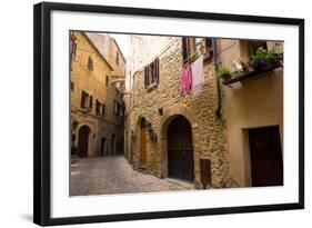 Street in Old Town, Volterra, Tuscany, Italy, Europe-Peter Groenendijk-Framed Photographic Print