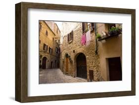 Street in Old Town, Volterra, Tuscany, Italy, Europe-Peter Groenendijk-Framed Photographic Print