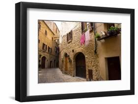 Street in Old Town, Volterra, Tuscany, Italy, Europe-Peter Groenendijk-Framed Photographic Print