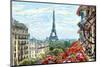 Street in Paris - Illustration-ZoomTeam-Mounted Photographic Print