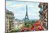 Street in Paris - Illustration-ZoomTeam-Mounted Photographic Print
