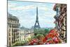 Street in Paris - Illustration-ZoomTeam-Mounted Photographic Print