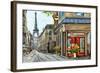 Street in Paris - Illustration-ZoomTeam-Framed Photographic Print