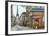 Street in Paris - Illustration-ZoomTeam-Framed Photographic Print