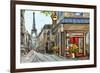 Street in Paris - Illustration-ZoomTeam-Framed Photographic Print