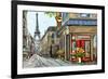 Street in Paris - Illustration-ZoomTeam-Framed Photographic Print