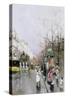 Street in Paris-William Feron-Stretched Canvas