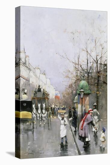 Street in Paris-William Feron-Stretched Canvas