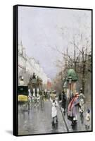 Street in Paris-William Feron-Framed Stretched Canvas