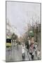 Street in Paris-William Feron-Mounted Giclee Print