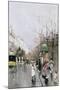 Street in Paris-William Feron-Mounted Giclee Print