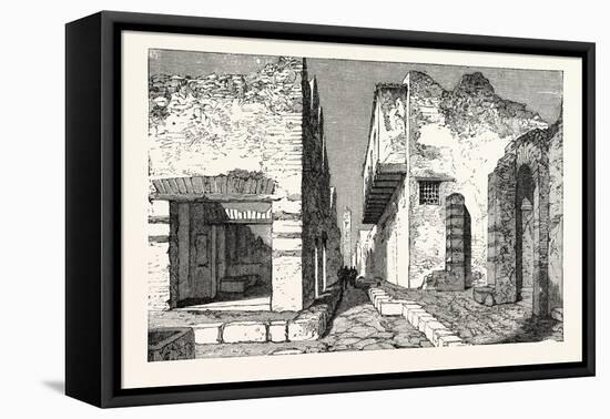 Street in Pompeii-null-Framed Stretched Canvas