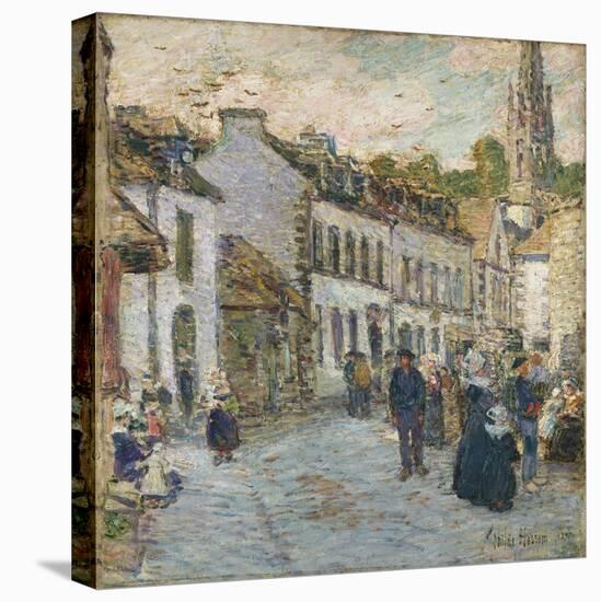 Street in Pont Aven, 1897-Frederick Childe Hassam-Stretched Canvas