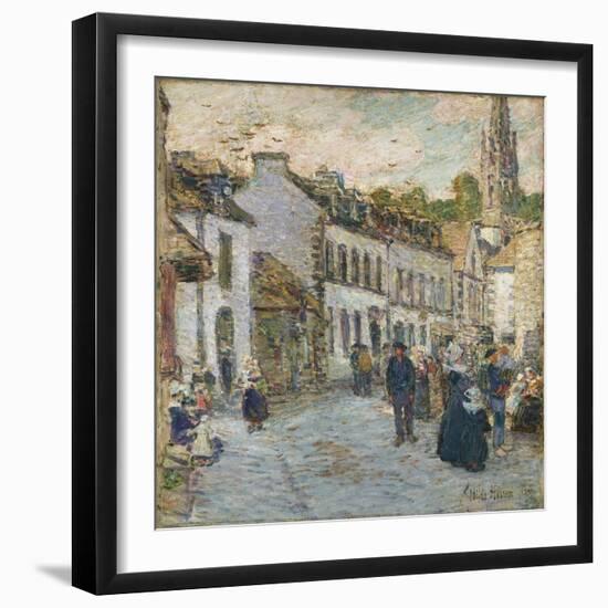 Street in Pont Aven - Evening, 1897-Childe Hassam-Framed Giclee Print