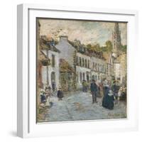 Street in Pont Aven - Evening, 1897-Childe Hassam-Framed Giclee Print