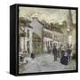 Street in Pont Aven in Evening-Childe Hassam-Framed Stretched Canvas