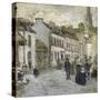 Street in Pont Aven in Evening-Childe Hassam-Stretched Canvas