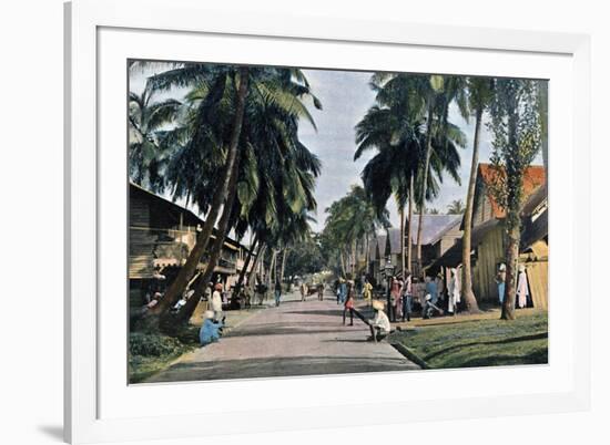 Street in Port Blair, Andaman and Nicobar Islands, Indian Ocean, C1890-Gillot-Framed Giclee Print