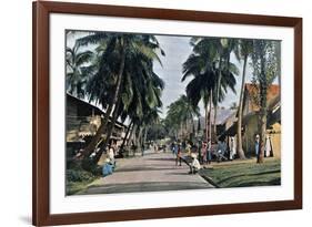 Street in Port Blair, Andaman and Nicobar Islands, Indian Ocean, C1890-Gillot-Framed Giclee Print