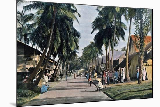 Street in Port Blair, Andaman and Nicobar Islands, Indian Ocean, C1890-Gillot-Mounted Giclee Print