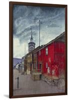 Street in Roros, 1902-Harald Oscar Sohlberg-Framed Giclee Print