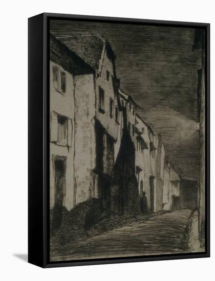 Street in Saverne, 1858-James Abbott McNeill Whistler-Framed Stretched Canvas