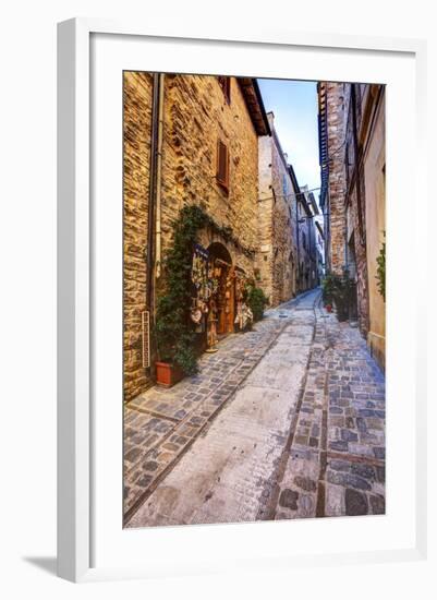 Street in Spello, Italy-Terry Eggers-Framed Photographic Print