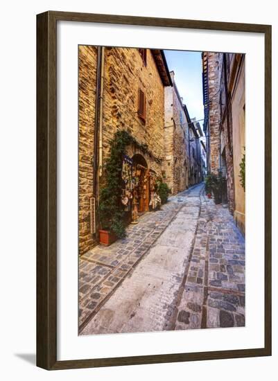 Street in Spello, Italy-Terry Eggers-Framed Photographic Print