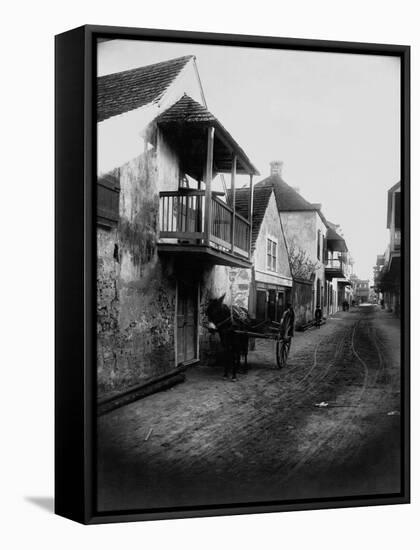 Street in St. Augustine, Florida-null-Framed Stretched Canvas