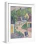 Street in St. Nicolas-du-Pelem, Brittany, c.1933-Stanislawa de Karlowska-Framed Giclee Print