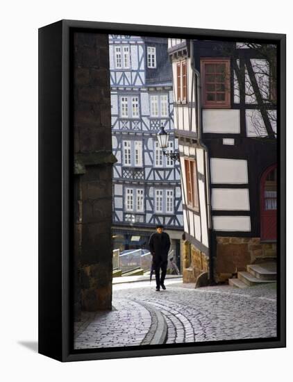 Street in the Downtown of Marburg, Hessen, Germany-Carlos Sanchez Pereyra-Framed Stretched Canvas