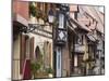 Street in the Heritage Village of Eguisheim, Alsatian Wine Road, Haut Rhin, Alsace, France, Europe-null-Mounted Photographic Print