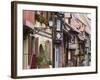 Street in the Heritage Village of Eguisheim, Alsatian Wine Road, Haut Rhin, Alsace, France, Europe-null-Framed Photographic Print