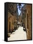 Street in the Medieval Old Town of Sarlat, Dordogne, France. Europe-Peter Richardson-Framed Stretched Canvas