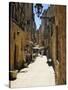 Street in the Medieval Old Town of Sarlat, Dordogne, France. Europe-Peter Richardson-Stretched Canvas