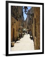 Street in the Medieval Old Town of Sarlat, Dordogne, France. Europe-Peter Richardson-Framed Photographic Print