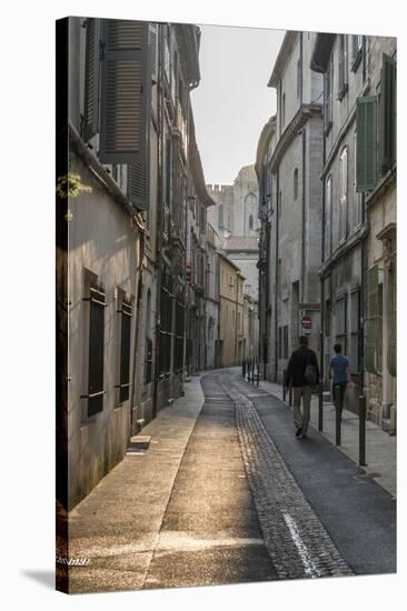 Street in the Old Town of Avignon, Vaucluse, Provence, France,-Bernd Wittelsbach-Stretched Canvas