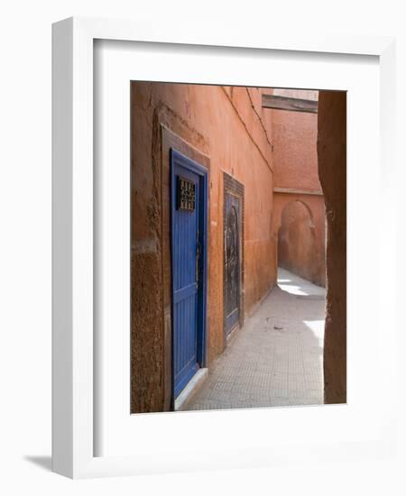 Street in the Souk in the Medina, UNESCO World Heritage Site, Marrakech, Morocco, North Africa-Nico Tondini-Framed Photographic Print